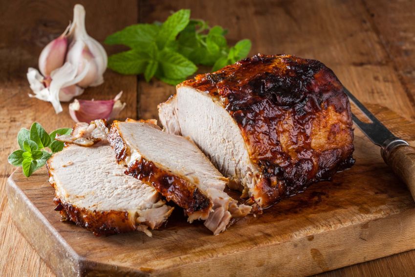 spice crusted pork loin with pineapple chutney