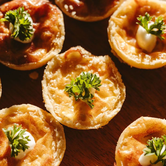 assorted mini quiche hors d'oeuvres