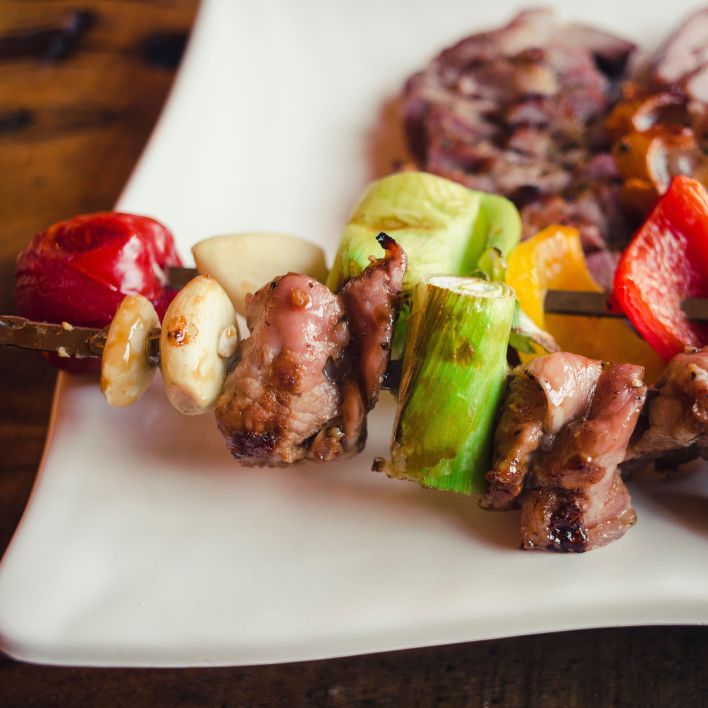 *pork grilled skewers with choice of sauce