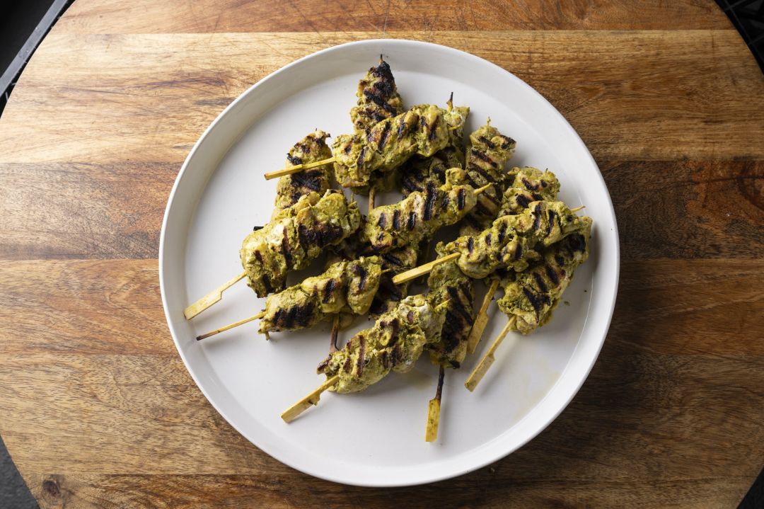Chicken chermoula skewers