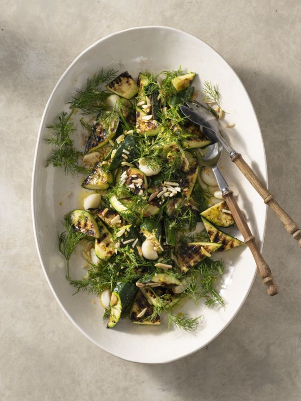Mum's grilled zucchini salad