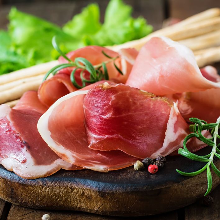 pear, prosciutto, gorgonzola
