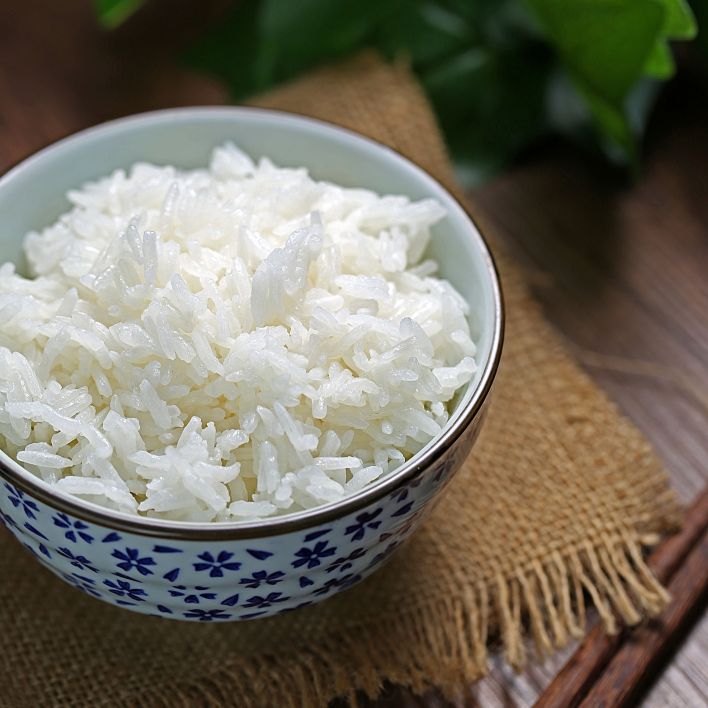 steamed white rice