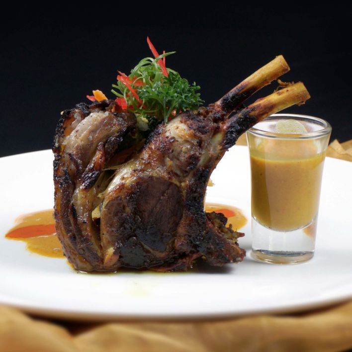 maple mustard crusted lamb chops
