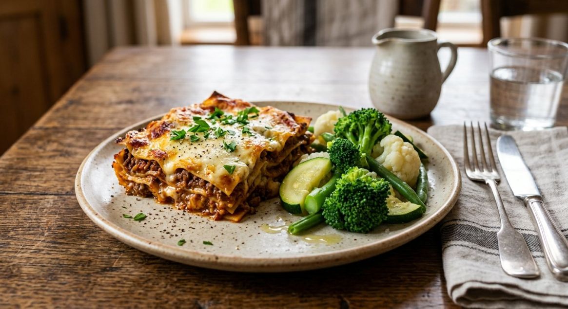 O9 Beef Lasagne with Seasonal Greens