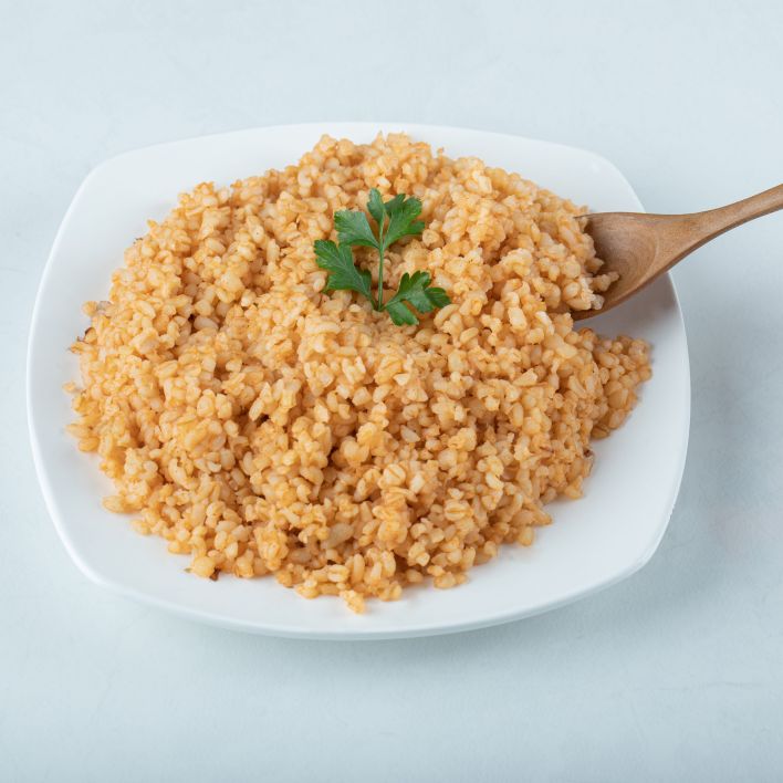 steamed brown rice